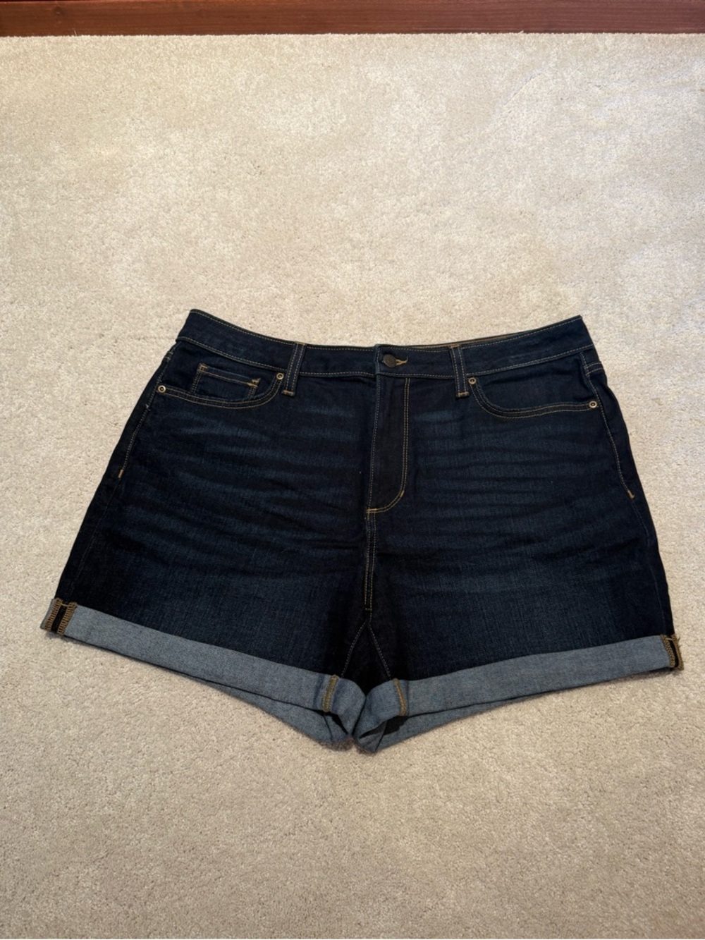 Sonoma Dark Blue Cuffed Denim Shorts